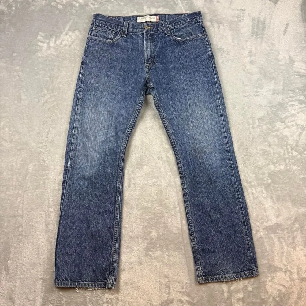 Levi-s Men's Blue and Navy Jeans